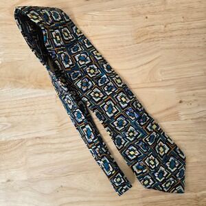 Vintage Hubert Milano 100% Silk Made in Italy Tie‎ 61" 1980s MADE IN Italy Men's